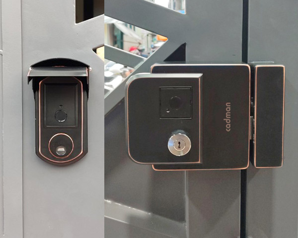 khóa vân tay cửa cổng chống nước