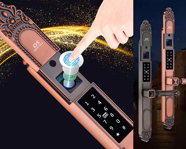 khóa cổng vân tay 2 chiều densosmart g2