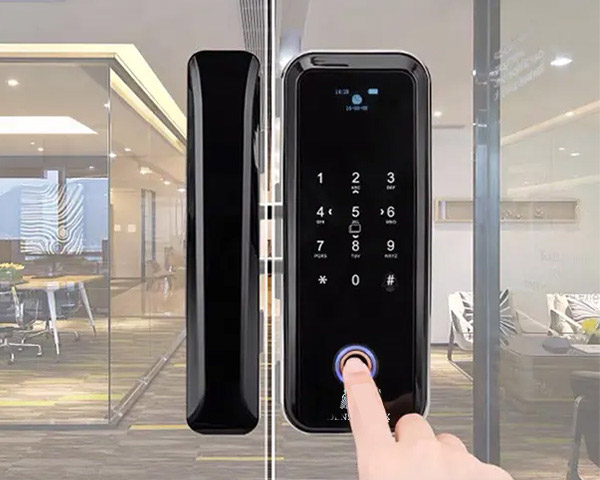 khóa điện tử cửa kính cường lực
