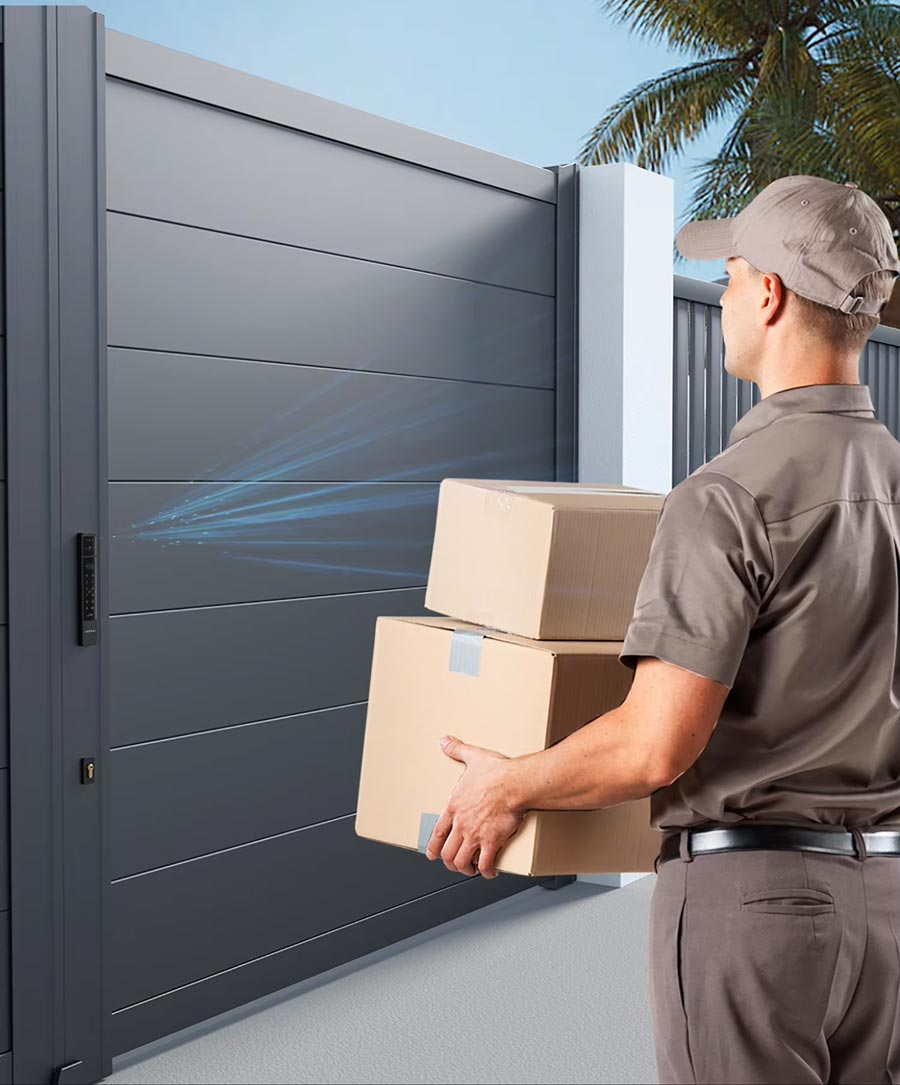 Khóa cổng thông minh nhận diện lòng bàn tay