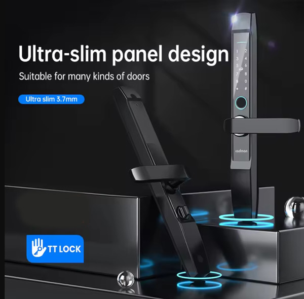 Khóa điện tử cửa đố hẹp cadman cj01