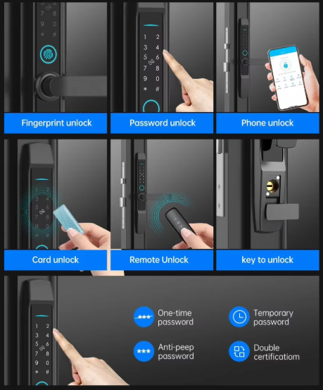 khóa thông minh cửa đố nhỏ