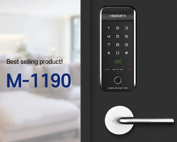 khóa điện tử không tay cầm hione m-1190